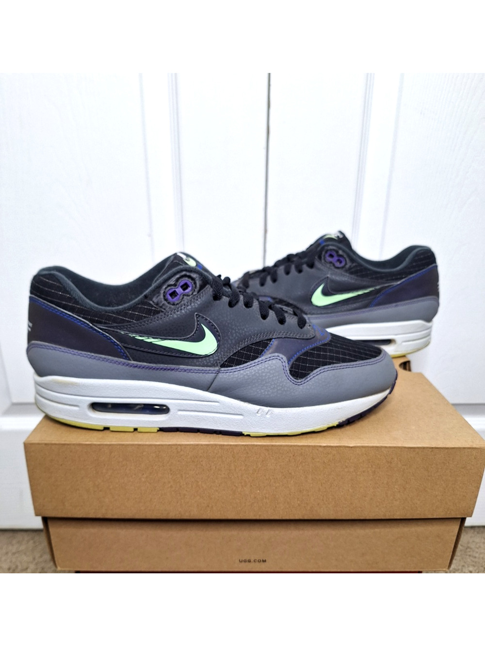 Nike Air Max 1 Future Swoosh Black Grey CT1624-001 size 10.5
